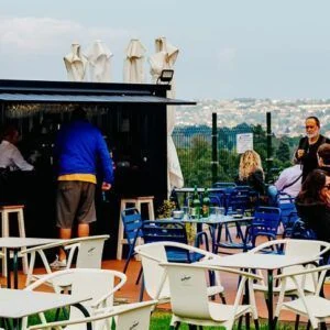 Outdoor terrace bar